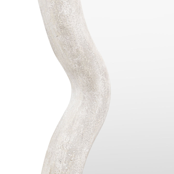 Large White Curved Leaner Mirror