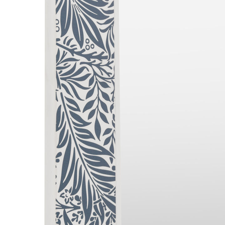Elegant Navy Leaf Mirror