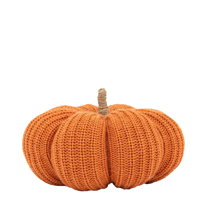 Knitted Rust Pumpkin 18cm