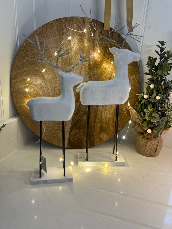 Pair of Simplistic Standing Reindeer