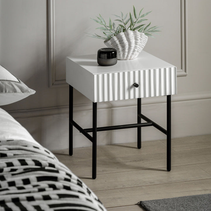 Buckhurst White Painted Bedside Table
