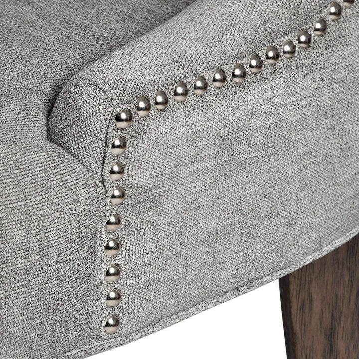 Silver High Wing Ring Backed Dining Chair x 2