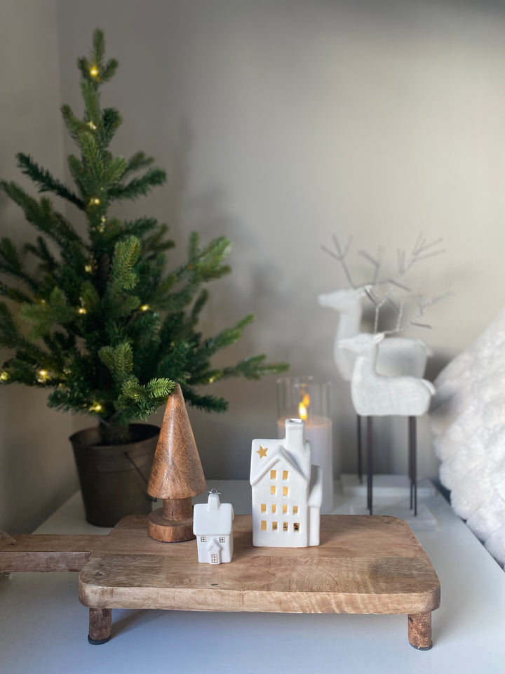 Pair of Simplistic Standing Reindeer