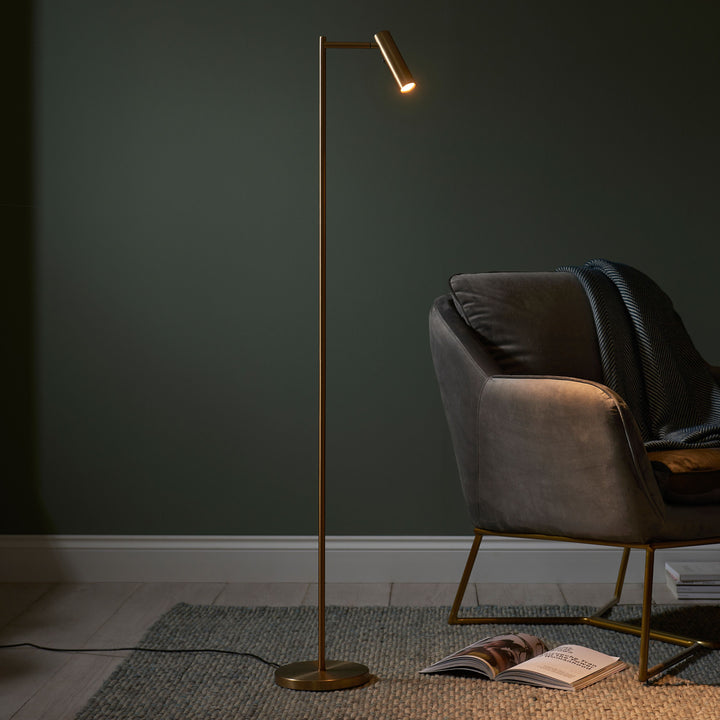 Brass Reading Light Floor Lamp