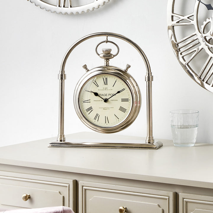 Nickel and Glass Carriage Clock