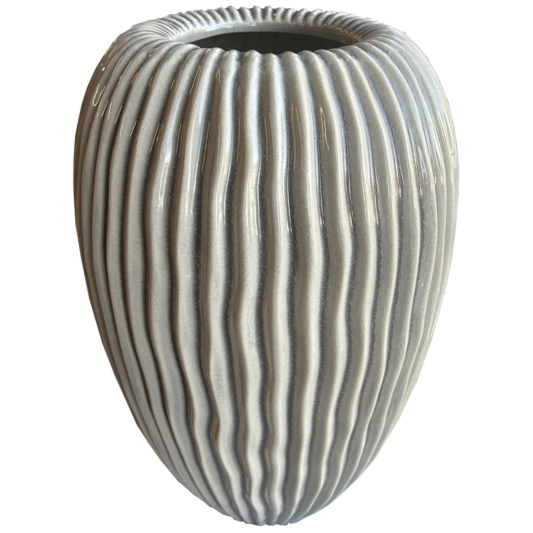 Pallida Collection Striped Vase/Large
