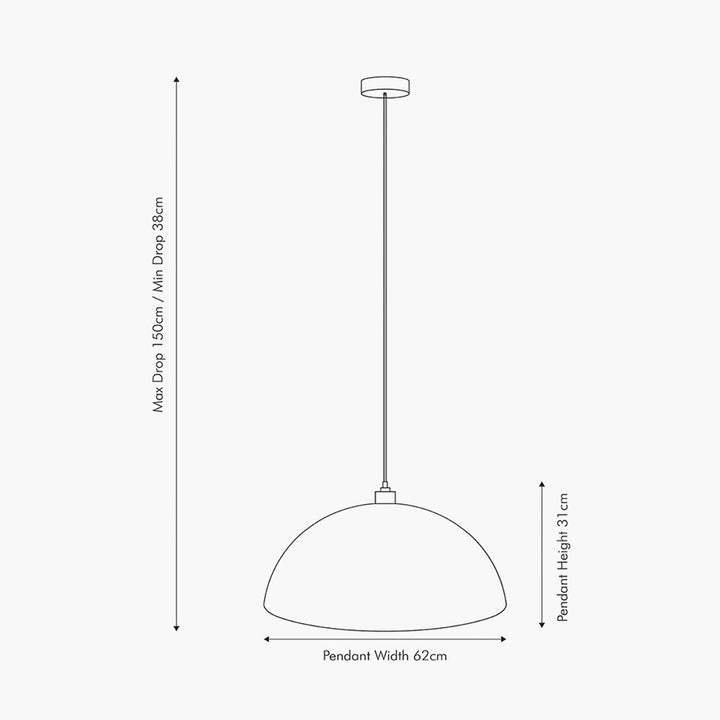 Anders Matt Black and Gold Leaf Metal Dome Pendant