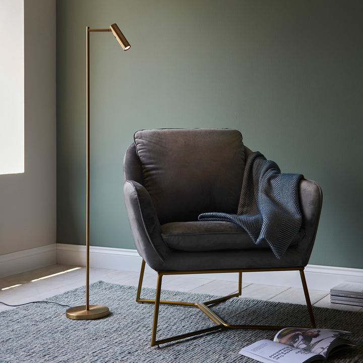 Brass Reading Light Floor Lamp