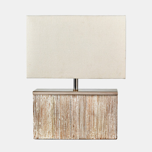 Hampton White Wash Wood Table Lamp