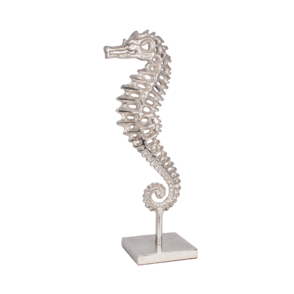 Silver Metal Sea Horse Ornament