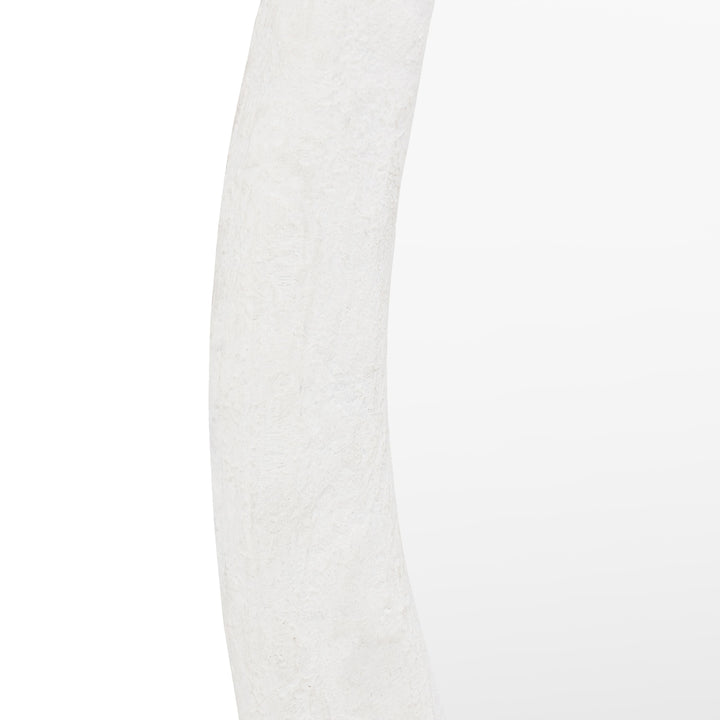 White Cement Effect Pebble Mirror