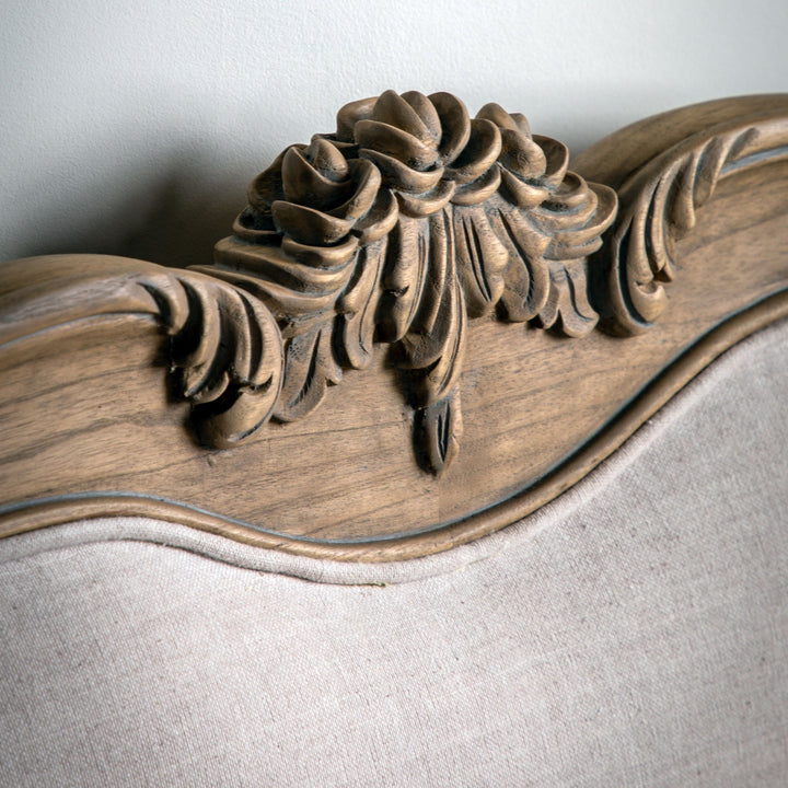 Weathered Chic Super King Linen Upholstered Bed
