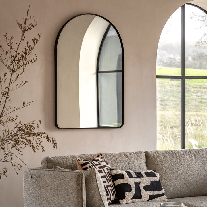 Holworth Black Arch Mirror | Small