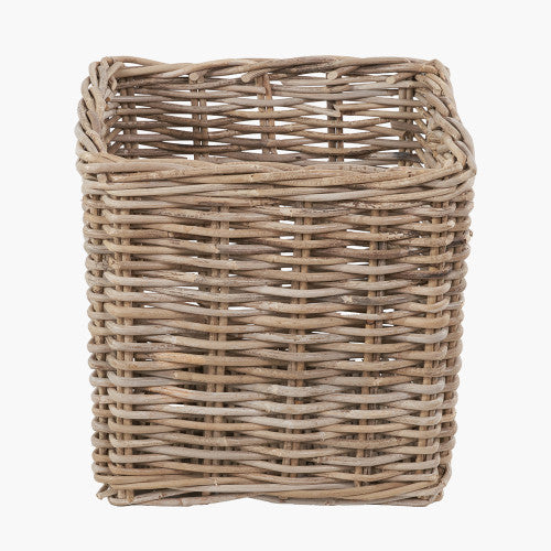 Tobs S/5 Grey Kubu Rattan Rectangular Storage Baskets