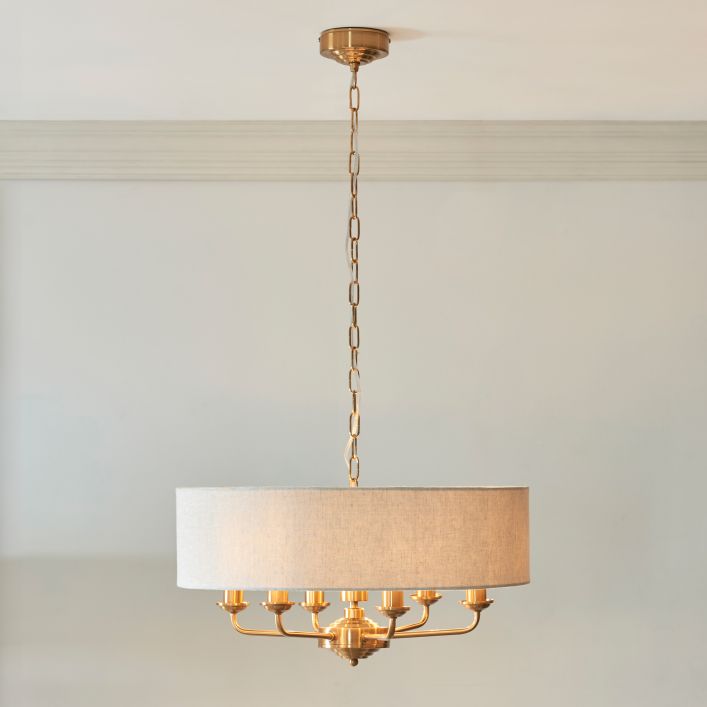 Harriette 6 Pendant Vintage Brass