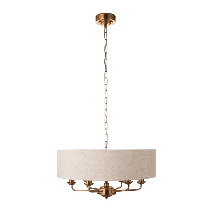 Harriette 6 Pendant Vintage Brass