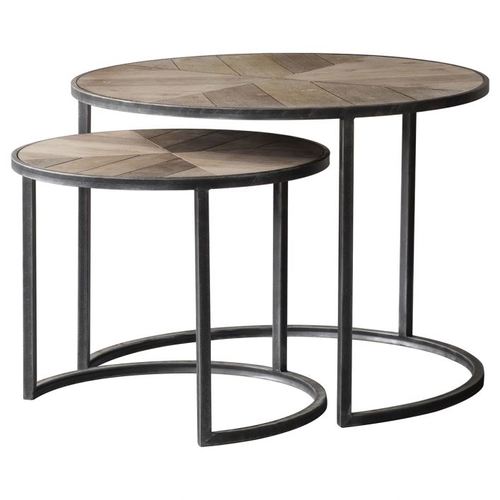 Douglas Grey/Natural Coffee Table Nest of 2