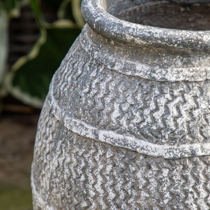 Crete antique grey vase large