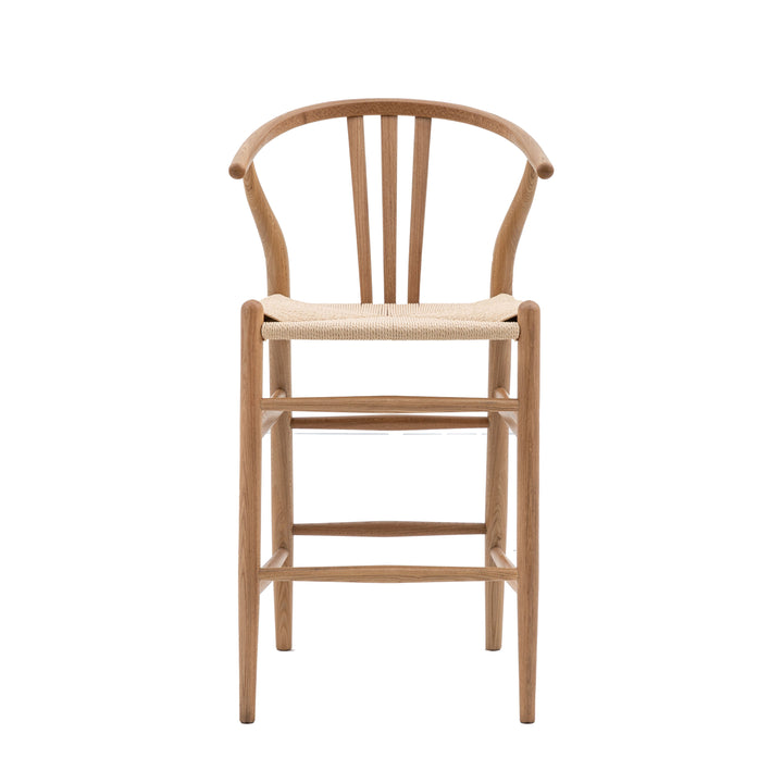 Wishbone Natural Bar Stool 2pk
