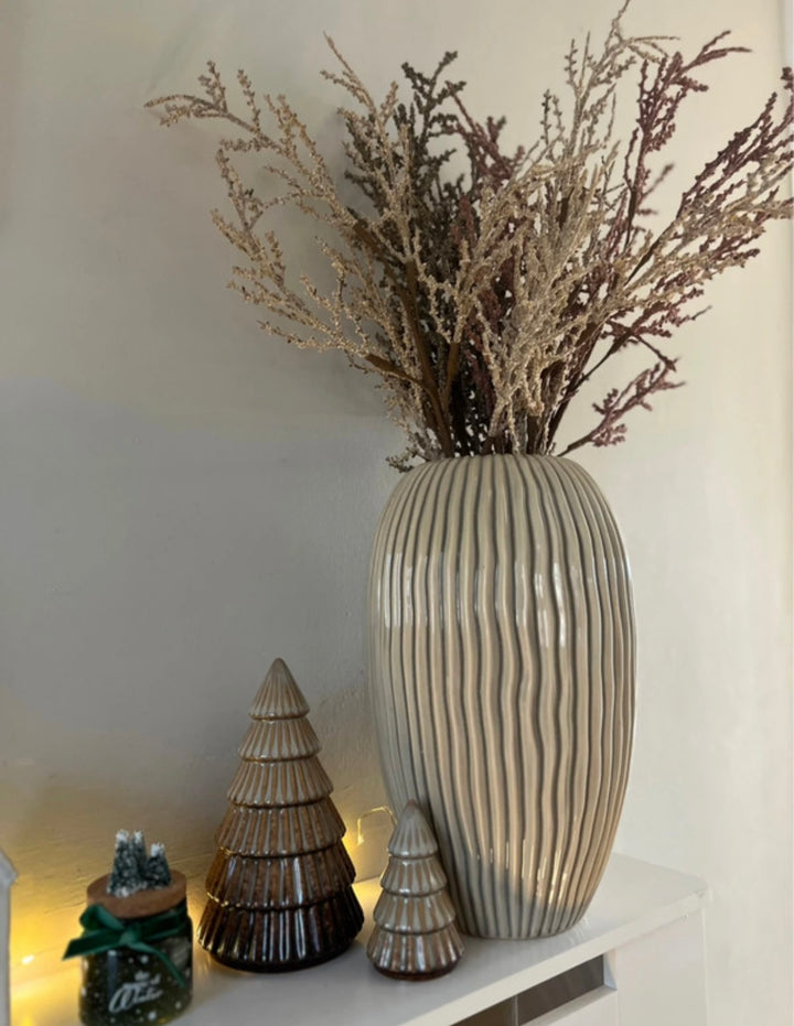 Pallida Collection Striped Vase/Large