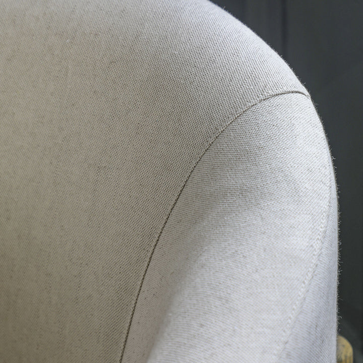 Stevie Curved Natural Armchair
