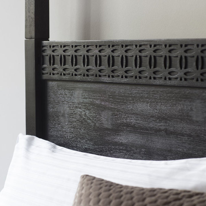 Black Boho 4 Poster Bed | Super King