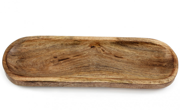 38cm Mango Wood Oblong Serving Tray