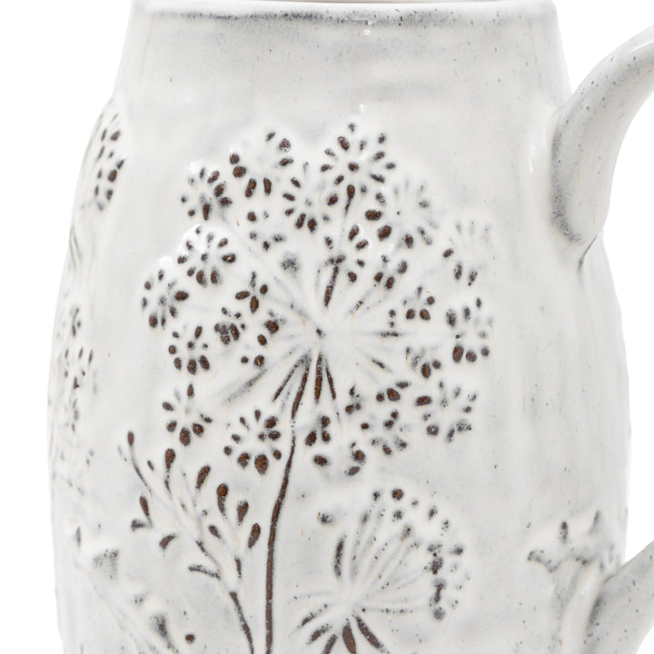 Meadow Embossed Ceramic Jug