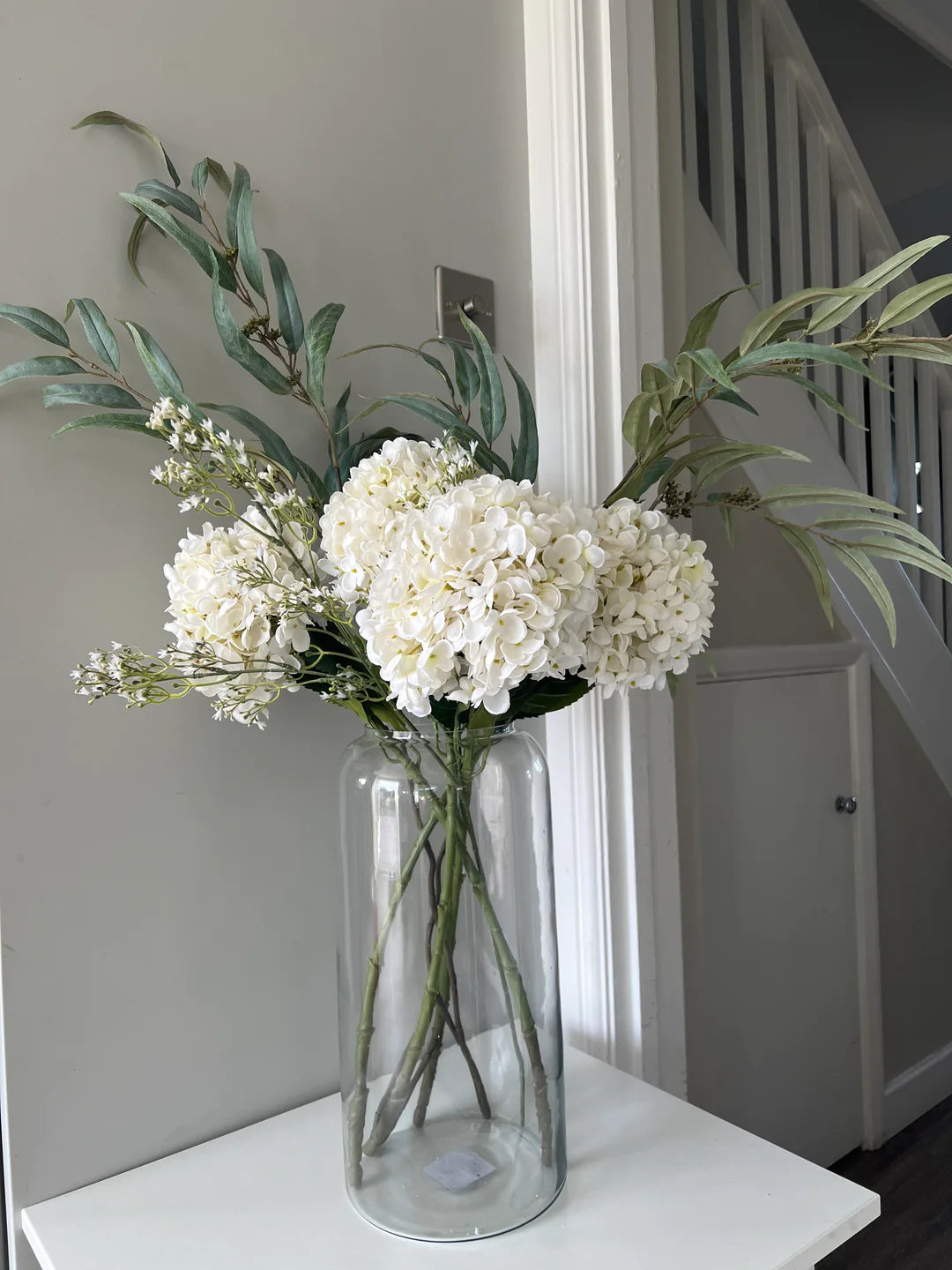 Eucalyptus And Hydrangea Flower Arrangement