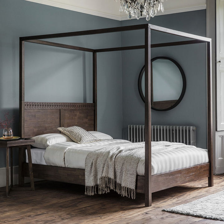 Boho Brown 4 Poster Bed | Super King