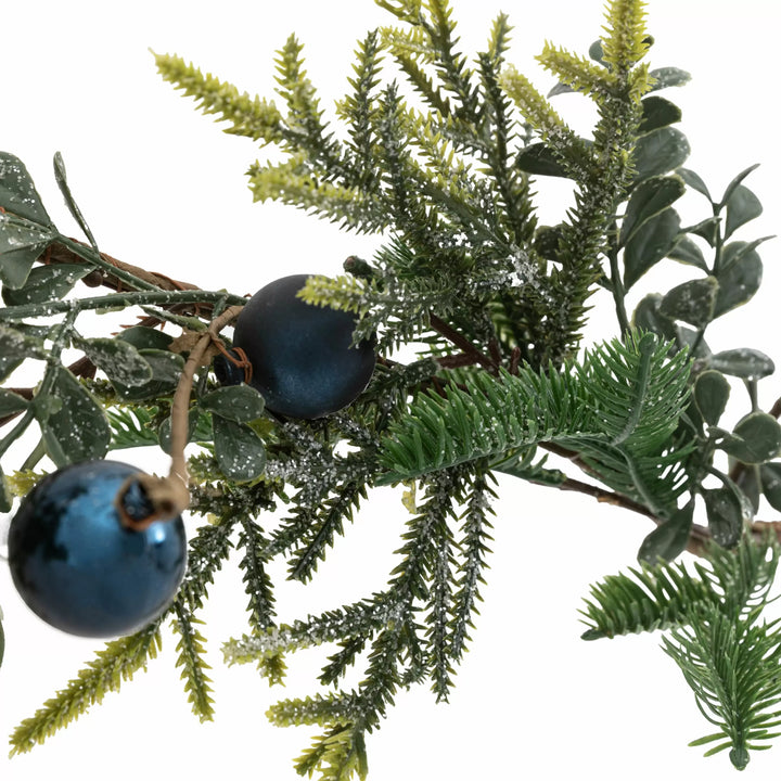 Merry Midnight Navy Bauble Garland