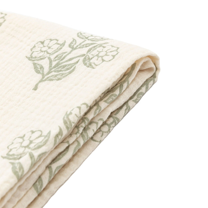 Botanical Cotton Throw Sage