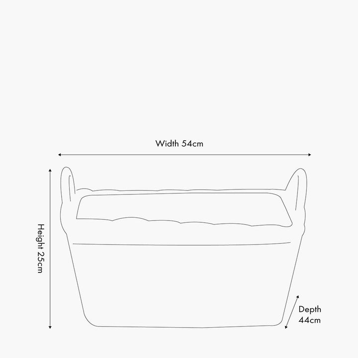 Neutral Kubu Rectangular Handled Laundry Basket