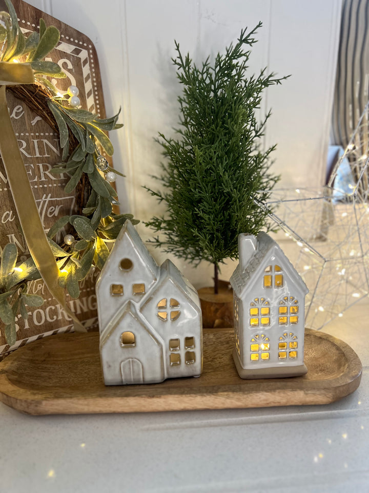 38cm Mango Wood Oblong Serving Tray