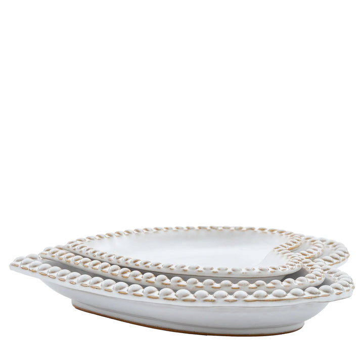 Beaded Heart Plate Set of 3