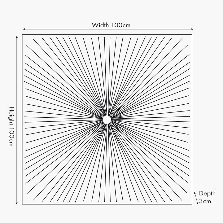 White and Gold Metal Sunburst Wall Art