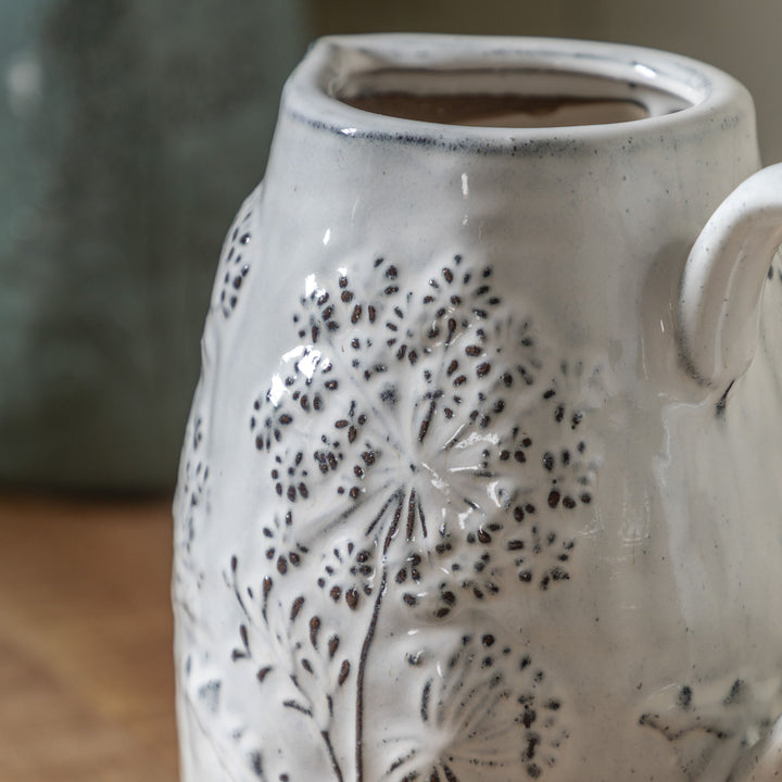 Meadow Embossed Ceramic Jug