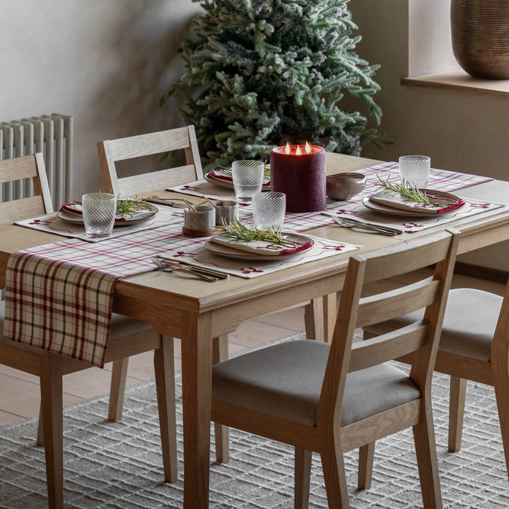 Heritage Christmas Check Table Runner