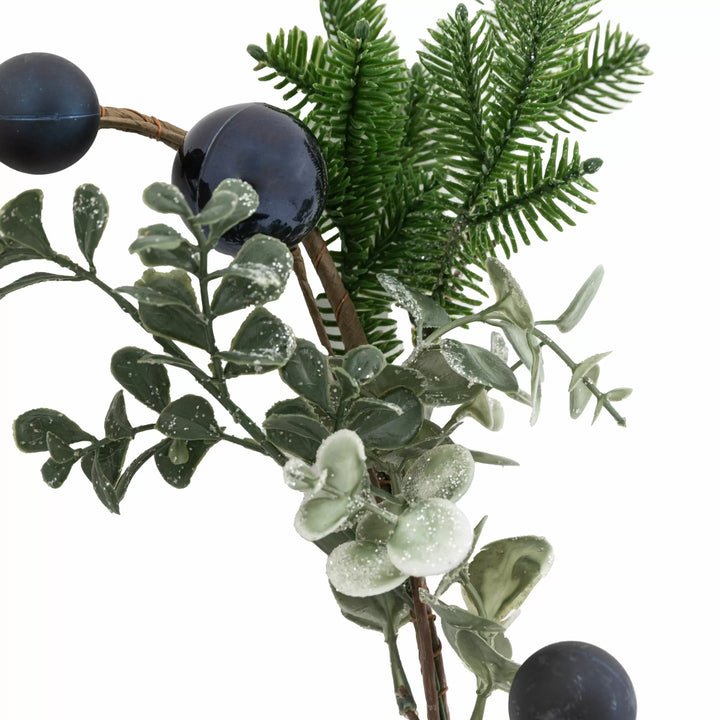 Merry Midnight Navy Bauble Garland