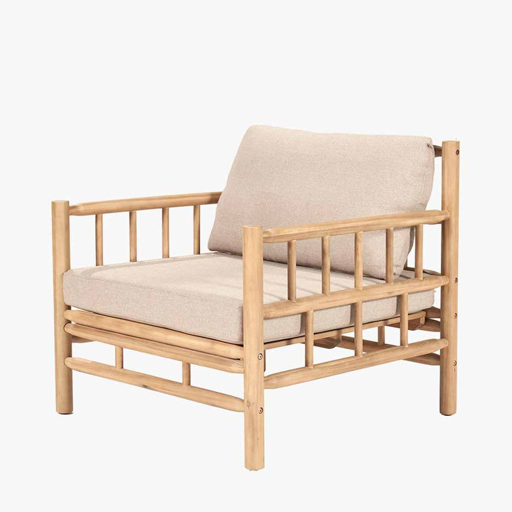 Costa Rica Natural Bamboo Finish Outdoor Seating Set