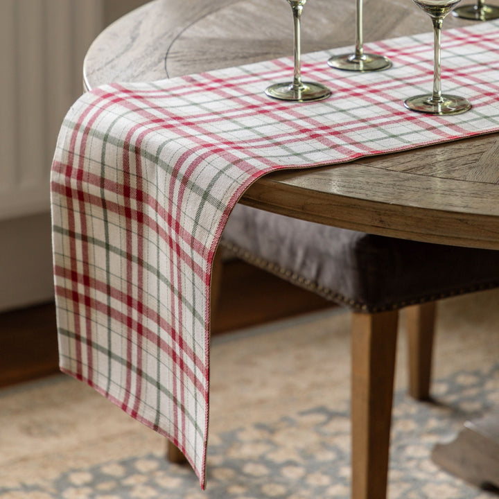 Heritage Christmas Check Table Runner