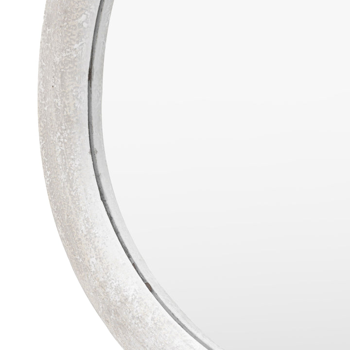 Large White Curved Leaner Mirror