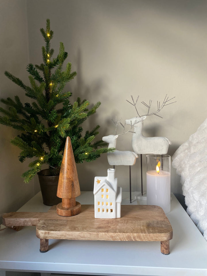 Pair of Simplistic Standing Reindeer