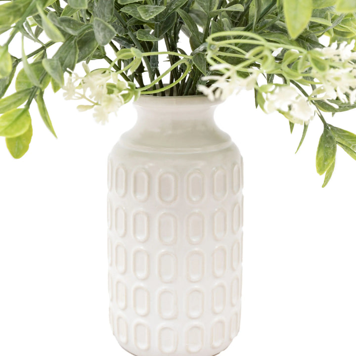 White Vase with Meadown Foliage