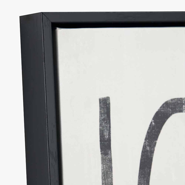 Set of 2 Black Squiggle Print Canvases with Black Frames