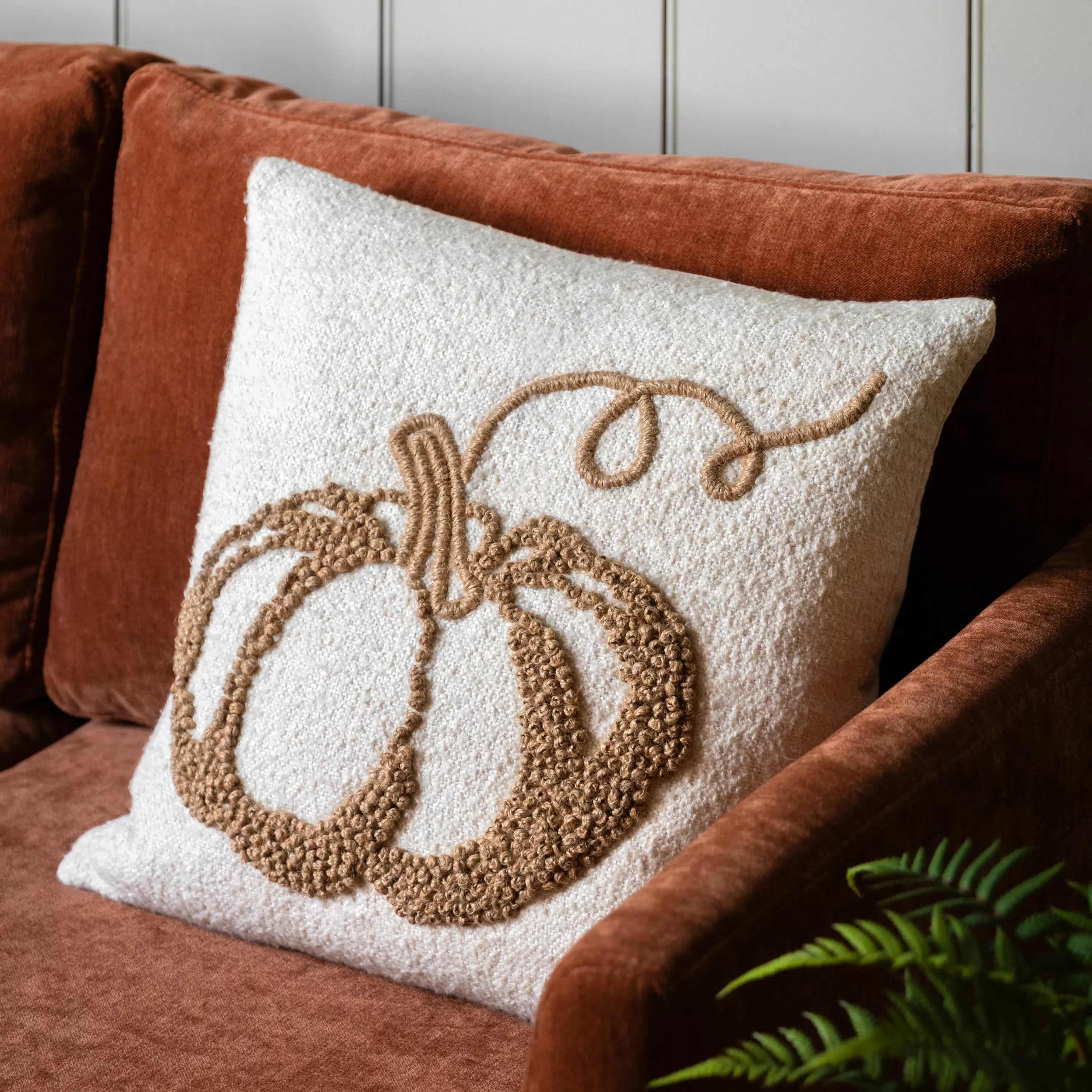 Embroided Pumpkin Cushion – Home Pieces