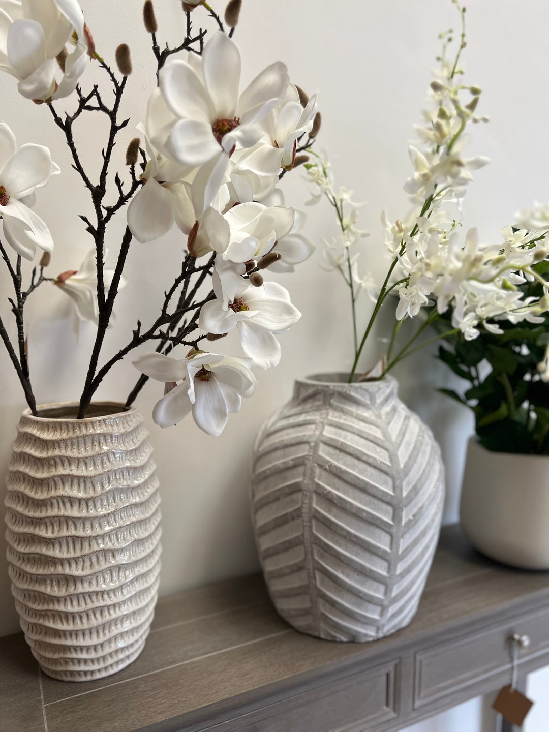 Pallida Ridged Vase / Tall