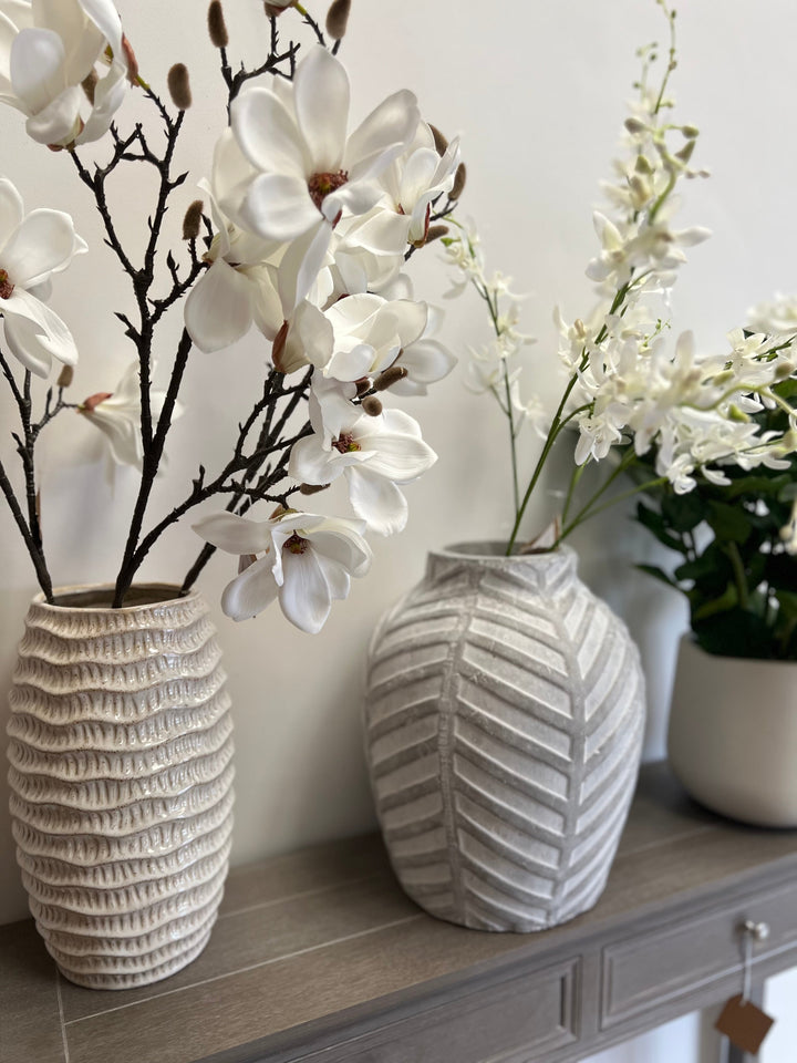 Pallida Ridged Vase / Tall