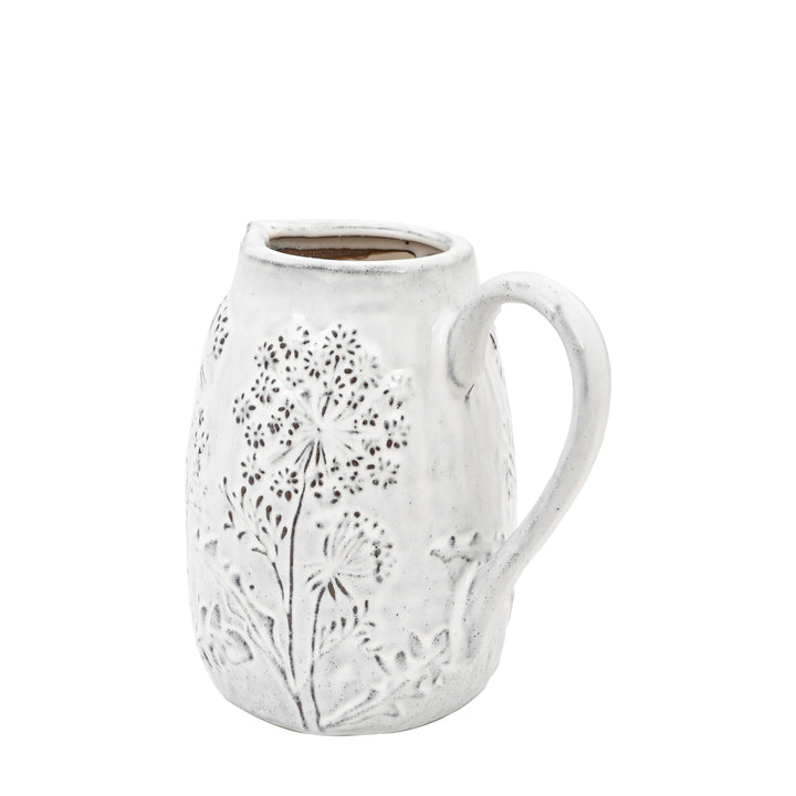 Meadow Embossed Ceramic Jug