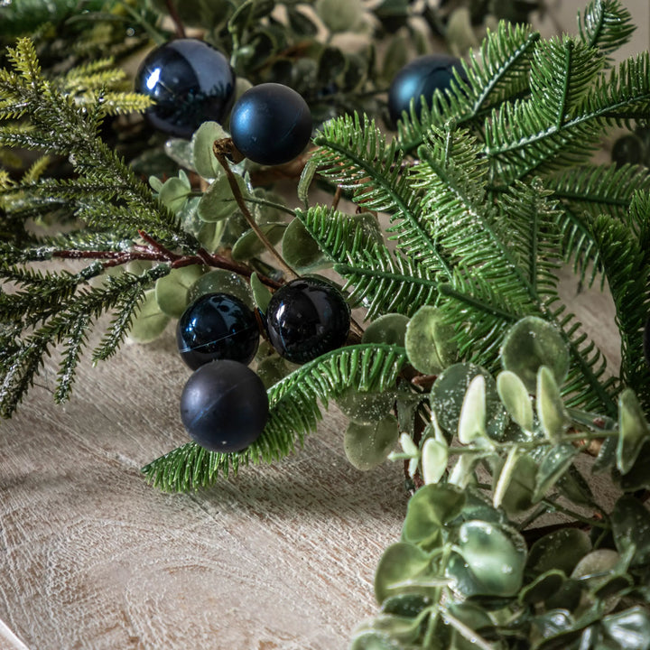Merry Midnight Navy Bauble Garland